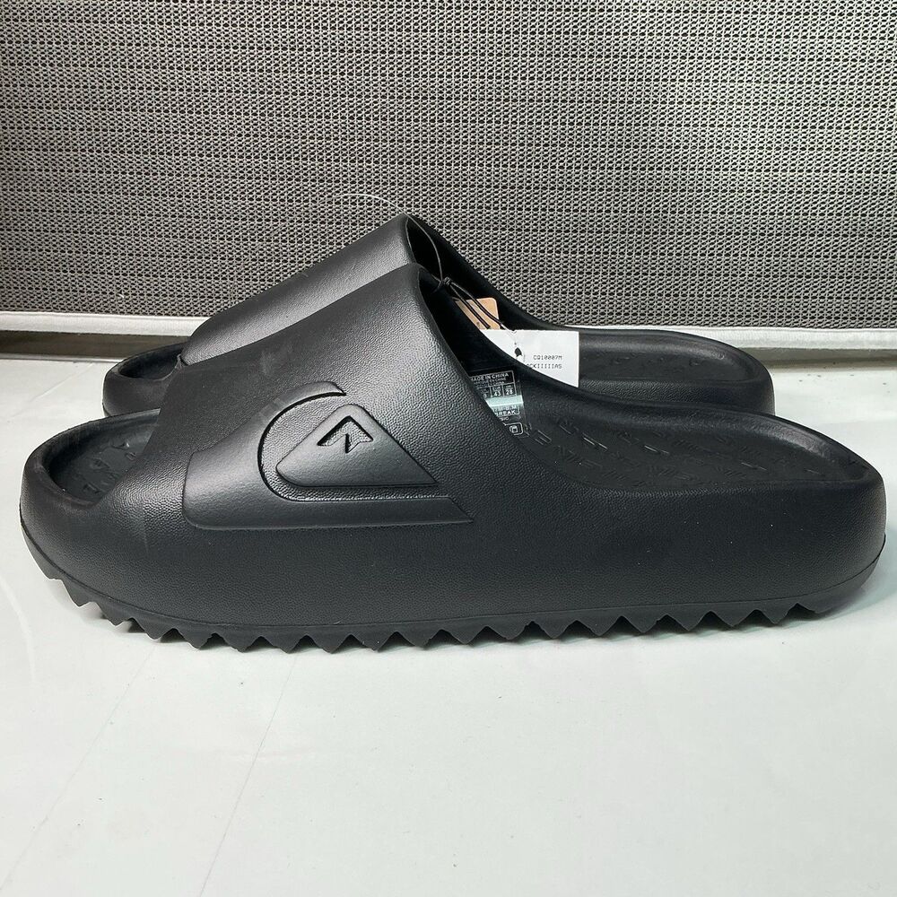 Quiksilver Cloudbreak Comfort Slides Sandals Men's US 10 Recovery Black